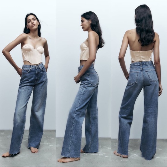 Zara blogger favorite  Pearl Gray Satin Effect Corset Top - Picture 14 of 15